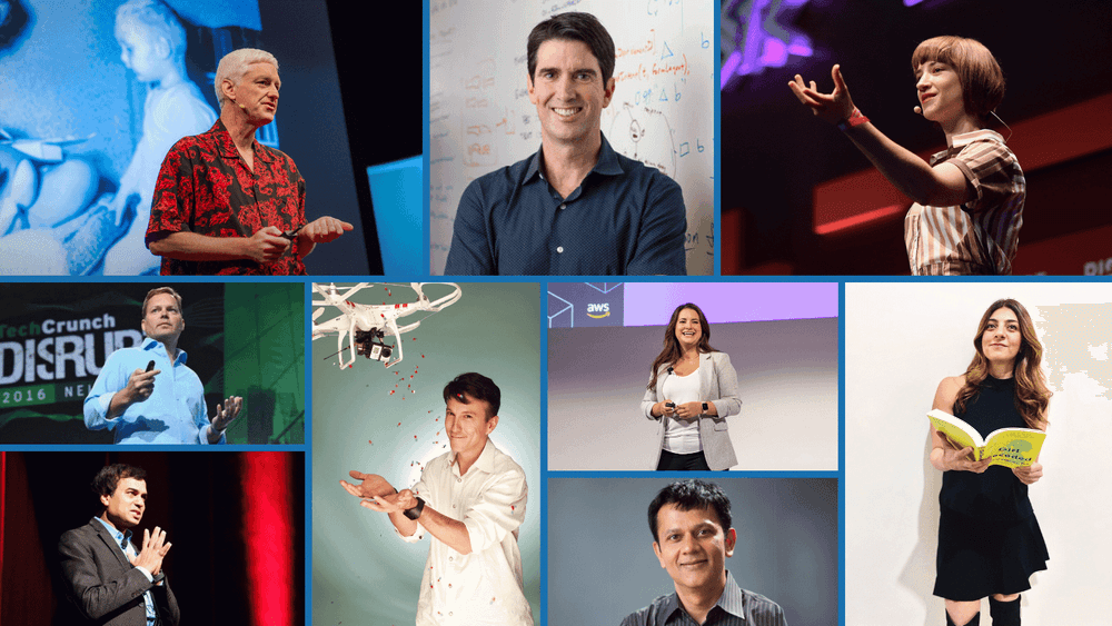 An image where you see the Top 9 Trending AI Keynote Speakers