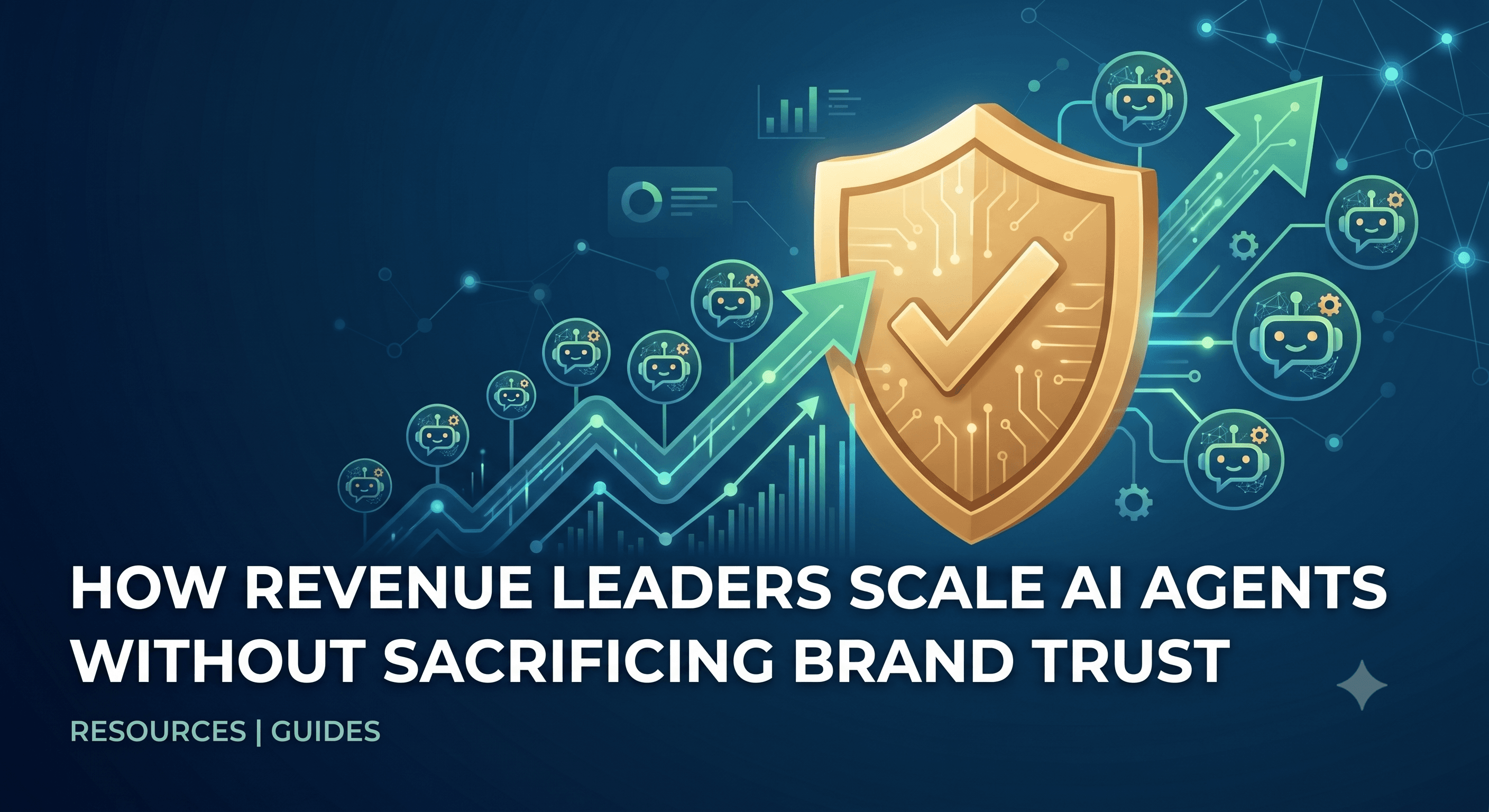 A revenue leader or sales executive observing an AI agent interaction demonstration on stage, leaning forward with engaged focus as a colleague or presenter explains the system's real-time customer en